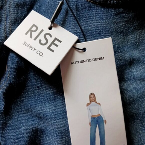 RISE SUPPLY CO Straight Leg Denim Jeans Size 13 Waist 32" x 30" inseam NWT - Picture 8 of 12